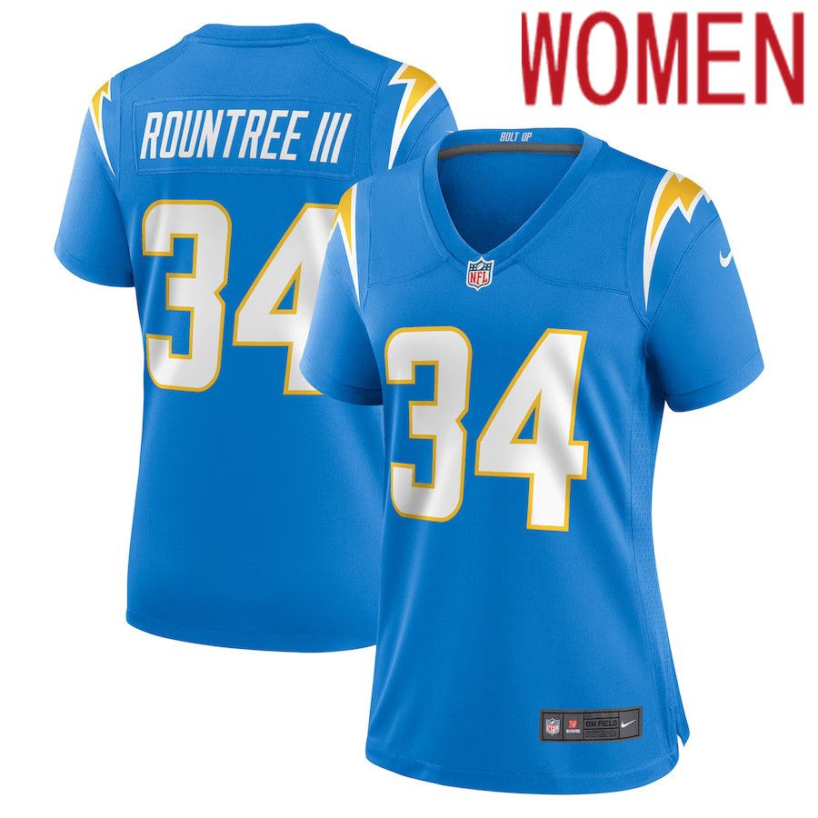 Women Los Angeles Chargers #34 Larry Rountree III Nike Powder Blue Player Game NFL Jersey